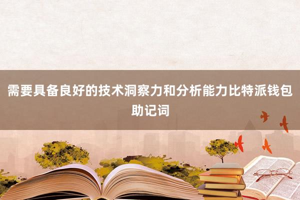 需要具备良好的技术洞察力和分析能力比特派钱包助记词