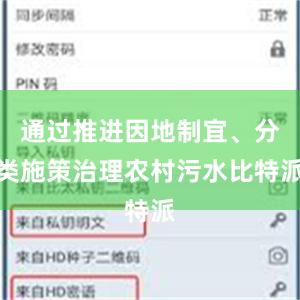 通过推进因地制宜、分类施策治理农村污水比特派